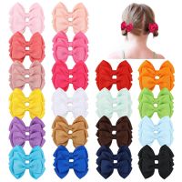 2.5Inches Grosgrain Bows Hair Clip For Kids Girls Ribbon Double Layer Bowknot Hairpins Baby Headwear Hair Accessories