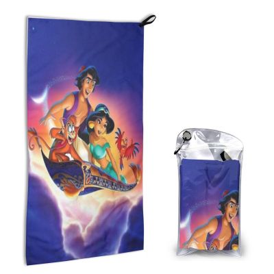 Aladin และโคมไฟแฟนซีขนาด40*80ซม. Handuk Cepat KERING ผ้าเช็ดตัว Marvel ผ้าเช็ดตัวไฟเบอร์ Superfine Unisex