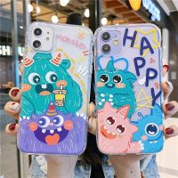 เคสโทรศัพท์รูปอสูรกายมีความสุขน่ารักสำหรับ Realme 11 10 9 Pro Plus 8 7i 6i C15 5i 5วินาที C33 C55 X3 C30 C25 C21 C17 C12 C11 C53 GT รุ่น Master SuperZoom Narzo 50A โปร่งใสป้องกันการตกเคสแบบนิ่ม