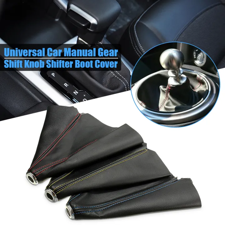 Universal Shift Knob Boot PVC Fiber Red/Gold/Blue Stitch JDM Cover MT
