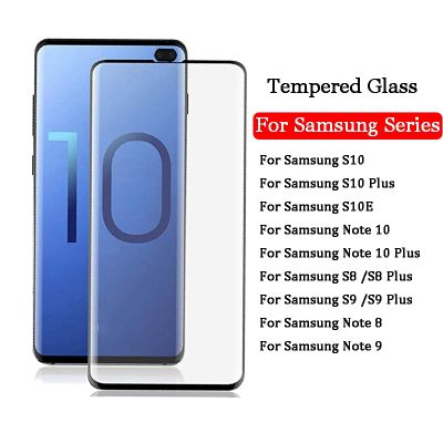 [spot goods]กระจกนิรภัยสำหรับคลุมทั้งหมดโค้ง [spot goods]Samsung Galaxy Note 10 Plus ฟิล์ม9 8ปกป้องหน้าจอบน S10 S9 S8แว่นตาป้องกัน