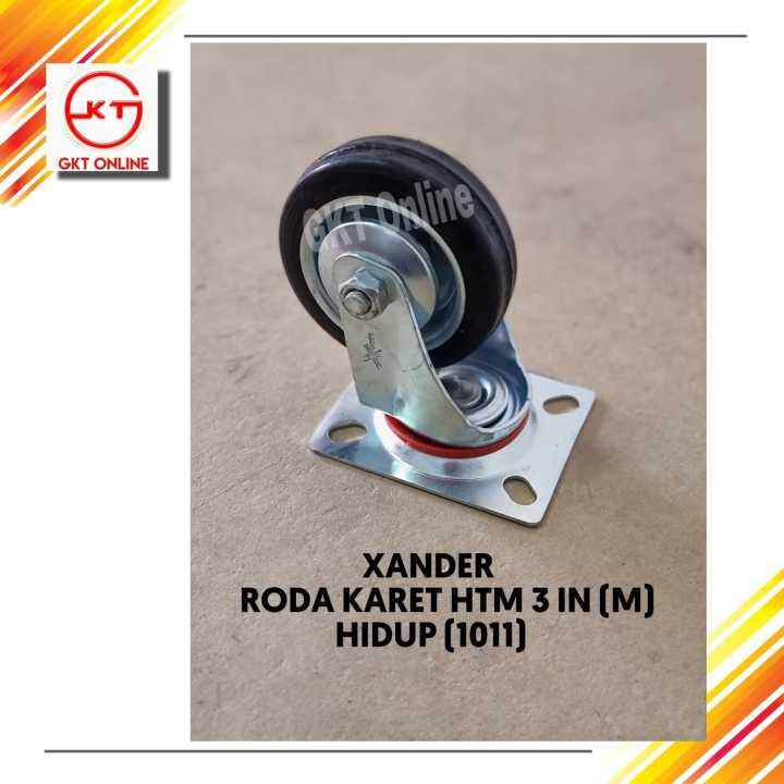 Xander Roda Hitam Karet Hidup Inch Roda Trolly Inch Lazada Indonesia