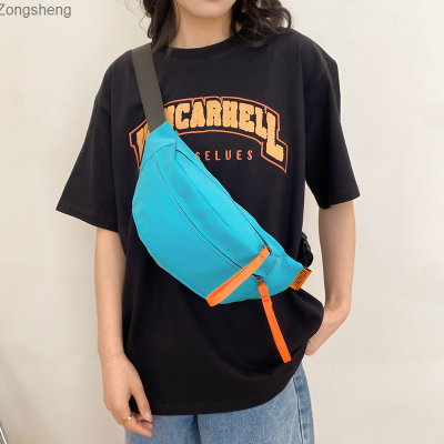กระเป๋าคาดหน้าอกผู้หญิง Ins กระเป๋าเล็กอินเทรนด์กระเป๋าสะพายพาดลำตัวแบบลำลองกระเป๋ากีฬาอินเทรนด์กระเป๋าผู้หญิงกระเป๋าคาดเอวกระเป๋าสะพายไหล่ Zongsheng