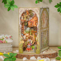 CUTEBEE ของขวัญไอเดีย Diy หัตถกรรม Book Nook Kit บ้านตุ๊กตาไม้ Touch Light Elven Paradise Miniature Building ของเล่น