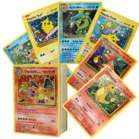 ภาษาอังกฤษ Pokemon 1996 ปีแฟลชการ์ด Shining Charizard Pikachu Mewtwo trade Card เด็กของเล่น Pokemon-fhstcjfmqxjkf