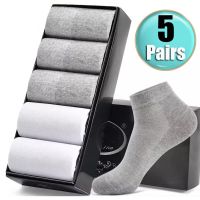 5Pairs/Lot Men Ankle Socks Breathable Polyester Cotton Sports Mesh Casual Socks Summer Thin Sweat Cut Short Sokken Size 38-46 Socks