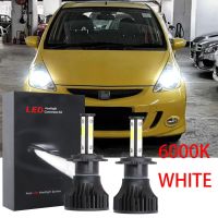 New ชุดหลอดไฟหน้ารถยนต์ LED 6000K ฮาโลเจน สีขาว แบบเปลี่ยน สําหรับ Hond Fit Jazz Hatchback 2003 2004 2005 2006 2007 (1 คู่)