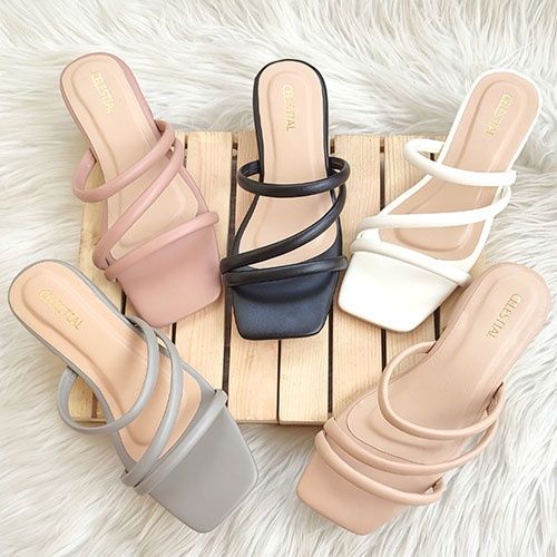 ⭐Celestialshoe.ph Vivienne Official 1inch Block Heels Sandals | Lazada PH