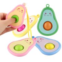 Cute Avocado Silicone Simple Dimple Squeeze Soft Ball Decompression Toys Children Hand Fidget Toy Relieve Stress Kids Gift Squishy Toys