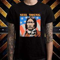 การพิมพ์สี Neil Young Old Concert Tour โลโก้ Music Series คุณภาพสูงรอบคอแขนสั้นเสื้อยืดผู้ชาย PLUS ขนาด TOP กีฬาฟิตเนสวัฒนธรรมและสร้างสรรค์ผลิตภัณฑ์ TEE