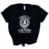 Property of Clan Foster Women T-Shirts Outlander Book Series Jamie Fraser Sassenach T Shirts Women Vintage Tee Tv Shows Casual Top  0PKA