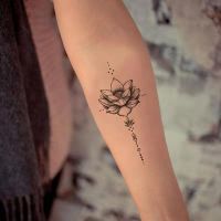 New Lotus Temporary Tattoo Stickers for Men Women Waterproof Long Lasting Sexy Fashion Cool Fake Tattoos Arm Calf Back Tattoos Stickers