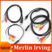 Merlin Irving Shop USB A 2.0 female Male To 2 3 Rca 2/3RCA Male female AV plug Adapter connector converter Cable Lead PC TV HDTV AUX Audio Video