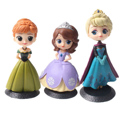 Sofia Mini Princess Anna Figures Pvc Miniatures Kids Gift Cute Fans