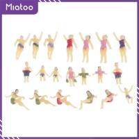 Miatoo 20ชิ้น1:100รูปปั้นที่มีสีสันทิวทัศน์รถไฟแบบจำลองและฉากขนาดเล็ก