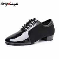 【CC】 Patent leather dance shoes mens Latin Shoes Hall Tango dancing Man low he