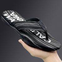 High-end trendy flip-flops for mens summer outer wear non-slip anti-odor thick-soled shock-absorbing mens flip-flops beach slippers Guangdong 【JYUE】