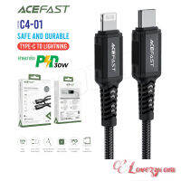 ACEFAST C4-01 สายชาร์จ ไทปซี-ไลท์นิ่ง ชาร์จเร็ว 30วัต Charging Data Cable USB-C to Lightning 30W fast charge ยาว 1.8เมตร สายถัก