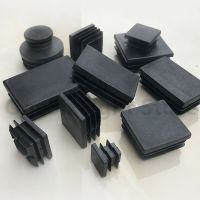 2-20PCS PE Plastic Black Square Tube Plug 10x10mm~100x100mm Blanking End Caps Tube Pipe Inserts Bung Chair Feet Pipe Fittings Accessories