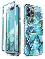 I-Blason Cosmo For iPhone 12 Pro Max Case 6.7 Inch (2020) Full-Body Glitter Marbleเคสกันกระแทกพร้อมกระจกหน้าจอในตัวป้องกัน