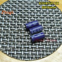 10pcs/30pcs 47uF 63v Japan Nichicon VX Axial 63V47UF 8x16mm Electrolytic capacitor 47UF/63V Blue shell New Genuine