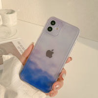 Apple ไล่ระดับสีเมฆลมเคสโทรศัพท์มือถือ iPhone 14/13/12/11/X/x/xr 14 Plus ซิลิโคนเคสโทรศัพท์มือถือ12 Pro Max รวมทั้งหมดป้องกันการตกกระแทกเคสนิ่ม13 Mini เคสโทรศัพท์มือถือโปร่งใสง่ายเคสโทรศัพท์มือถือ