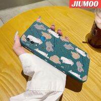 JIUMOO เคสสำหรับ Huawei Nova 3e P20 Lite 2018เคสลายกระต่ายมีชีวิตชีวาดีไซน์ใหม่นิ่มบางเคสมือถือเคสขอบสี่เหลี่ยมด้านข้างเป็นซิลิโคนเคสป้องกันการกระแทก