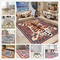 〖Queena carpet〗พรมสำหรับห้องเด็ก,พรมเนื้อนุ่มลายเสือแผ่นกันลื่นในห้องน้ำในห้องครัวบ้านผ้าสักหลาดพรมขนาดใหญ่สำหรับห้องนั่งเล่นอุปกรณ์ตกแต่งห้องนอน