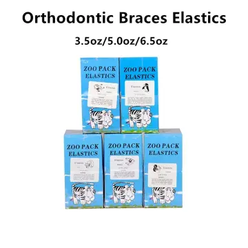 5 Sizes Dental Orthodontic Rubber Bands Elastics Latex 3.5oz Braces Zoo  Pack