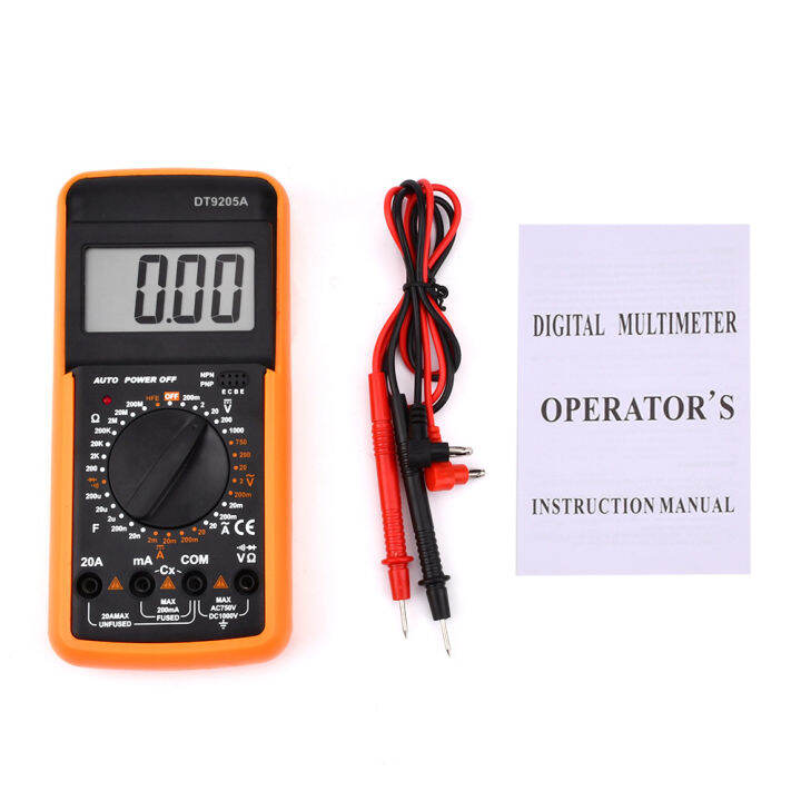 Digital Multimeter DC AC Voltmeter Ohm Volt Amp Test Meter Diode Tester