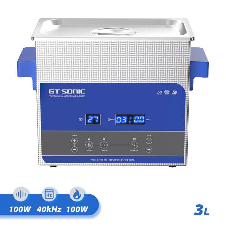 GTSONIC 3L Digit Degas Ultrasonic Cleaner Bath With Heating Timer
