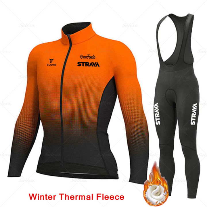 Winter Thermal Fleece Cycling Jersey Sets Breathable Ropa Ciclismo