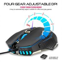 Wire Gaming Mouse 8 Buttons RGB Backlight Max 8000 DPI with 4 Adjustable Level Mouse Lightweight USB Computer Mouse Basic Mice