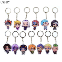 101314pcs Anime JoJos Bizarre Adventure Acrylic Keychain Cartoon Jotaro Kujo Figure Keyring Gifts Key Holder Pendant Key Chain