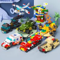 Classic Assembled Building Blocks Police Ambulance Military Tanks Airplane Bagged Sets 6 Shapes Can Combined Into 1 Bricks Toys Building Sets