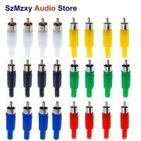 24Pcs 6 Color RCA Plug Solder Type Audio Cable Connector