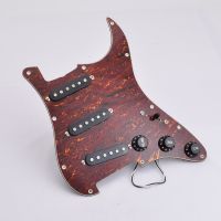 KR-1Set Promotion (SSS) Black Alnico Single Coil Electric Guitar Pickguard Pickups Loaded Prewired for FD ST Style Guitar