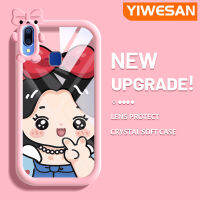 YIWESAN เคสสำหรับ VIVO Y95 Y91 Y91i การ์ตูนน่ารักโบว์เด็กผู้หญิงสีสันสดใสเคสโทรศัพท์โปร่งใสใหม่ซิลิโคนนิ่มเคสป้องกันเลนส์กล้องถ่ายรูปลายมอนสเตอร์น้อยสุดสร้างสรรค์