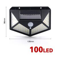 Outdoor Solar Wall Lamp Four Sides 178LED 468LED 388LED Human Body Motion Sensor Lampara Waterproof IP65 Garden Street Light