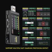 2X FNB58 USB Tester, Digital Voltmeter Current Tester USB Type-C Fast Charge Protocol Power PD Trigger Detection Max 7A