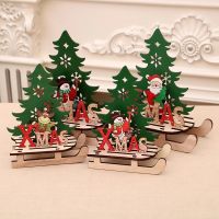 Wooden Christmas Decoration for Home Christmas Tree Pendant Christmas Wood Ornaments Navidad New Year 2021Party Small Gift Snow