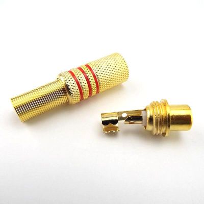 ；【‘； 6Pcs/Lot  Plated RCA Female Connector Plug Audio Video Jack Adapter Connectors Solder Type For RCA Cable