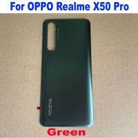 ฝาหลังของแท้100%,เคสกระจกประตูหลังสำหรับ Oppo Realme X50 Pro