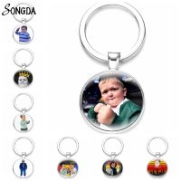 Hasbulla Magomedov Meme Key Chains Zinc Alloy Cartoons Khabib Hasby Figure Glass Dome Pendant Keyrings Jewelry Gifts Accessories Key Chains