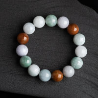 Natural Jade Stone Bracelets Luck Amulet Men and Women Gift 13mm Fashion Jewelry Men Women Round Beads Bracelet