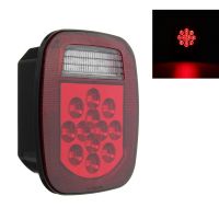 1pcs Universal Red+White 39 Led Stop Brake Turn Tail Combination Light For Truck Trailer Boat Bus Lorry Van Caravan TJ CJ YJ JK