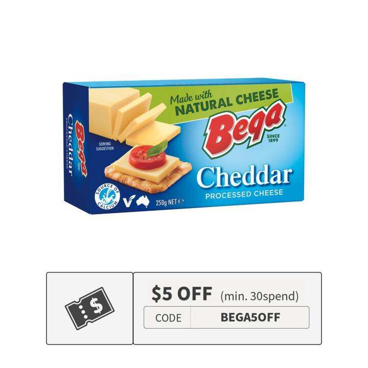 Bega Processed Cheddar Cheese Block 250G | Lazada Singapore