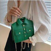 2021 New Funny Shirts Shaped Solid PU Leather Crossbody Bags Women Rivet Clothes Designer Chains Shoulder Bags Handbag