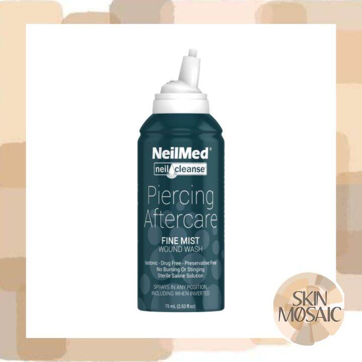 NeilMed Piercing Aftercare Fine Mist Sodium Chloride Solution Spray