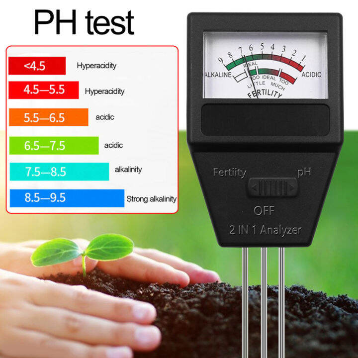 ⭐In Stock⭐2 In 1 Soil PH Fertility Meter With 3 Probes Soil PH Tester